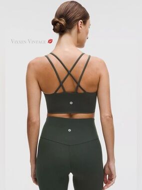 LULULEMON 'LIKE A CLOUD LONGLINE BRA LIGHT SUPPORT, B/C CUP' IN RAINFOREST GREEN